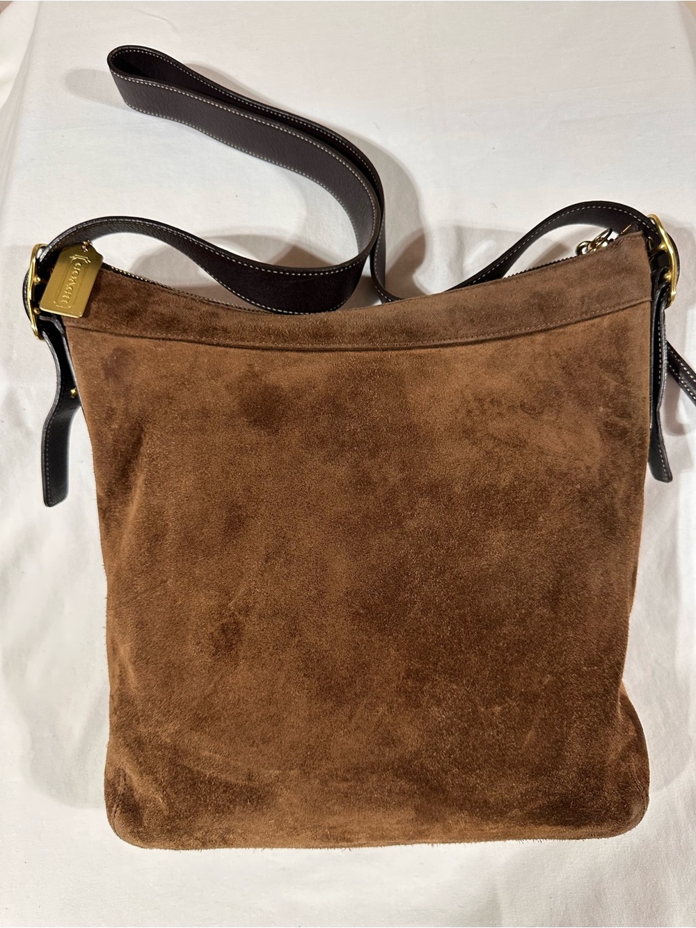 Vintage Coach 9234 Legacy Brown Suede Shoulder/Messenger Bag. - Picture 2 of 9
